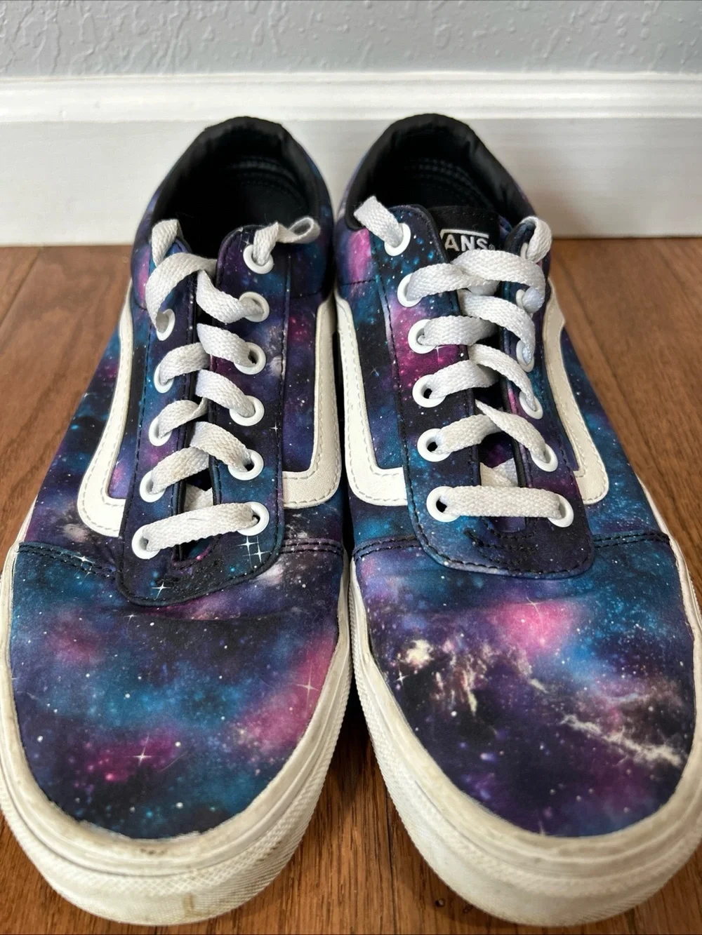 Vans Sneakers Skate Shoes Galaxy Space Women’s Size 9.5 Blue Purple